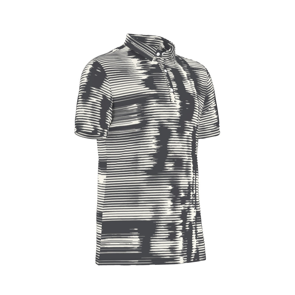 All-Over Print Men's Stretch Collar Polo Shirt