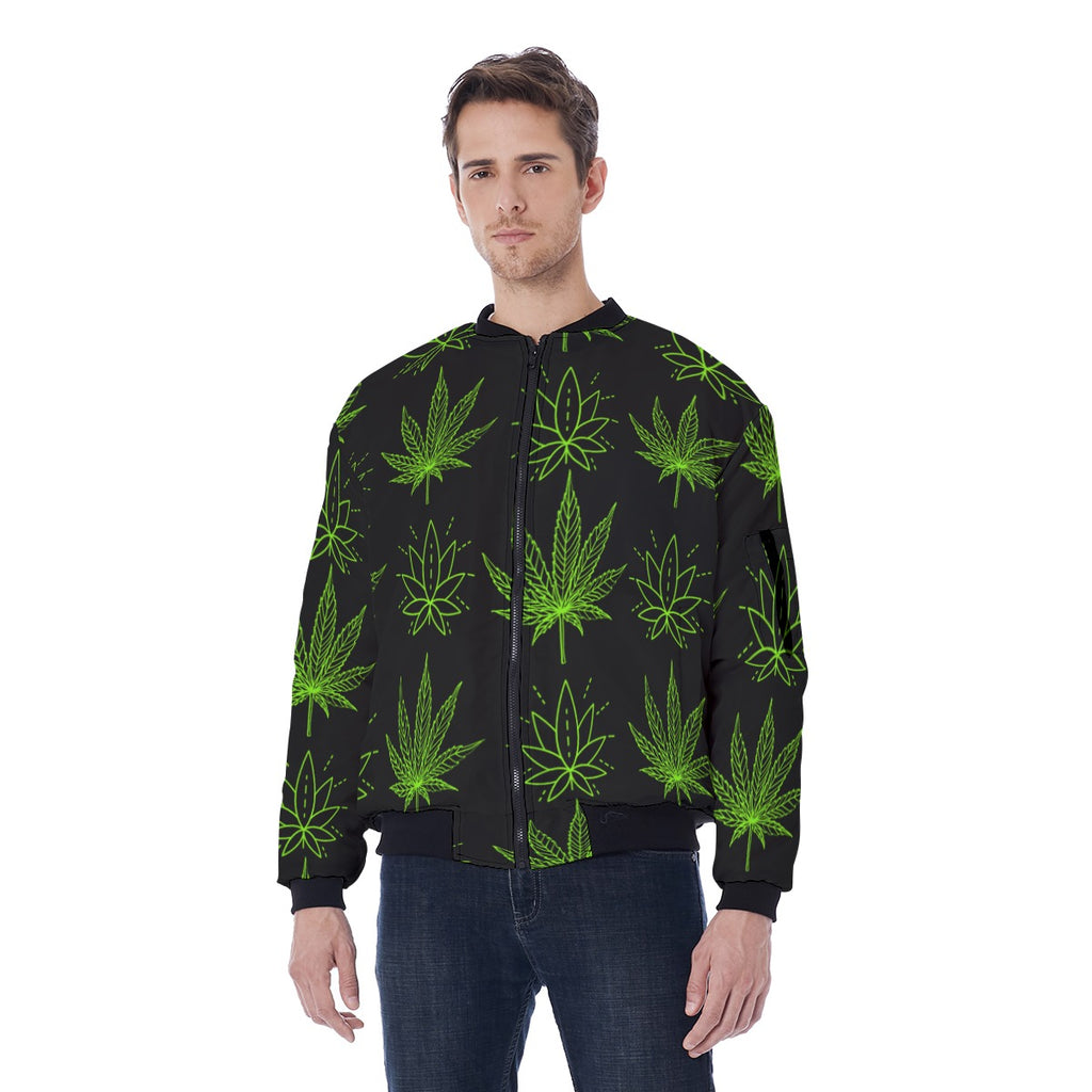 All-Over Print Men's Jacket With Sleeve Pocket
