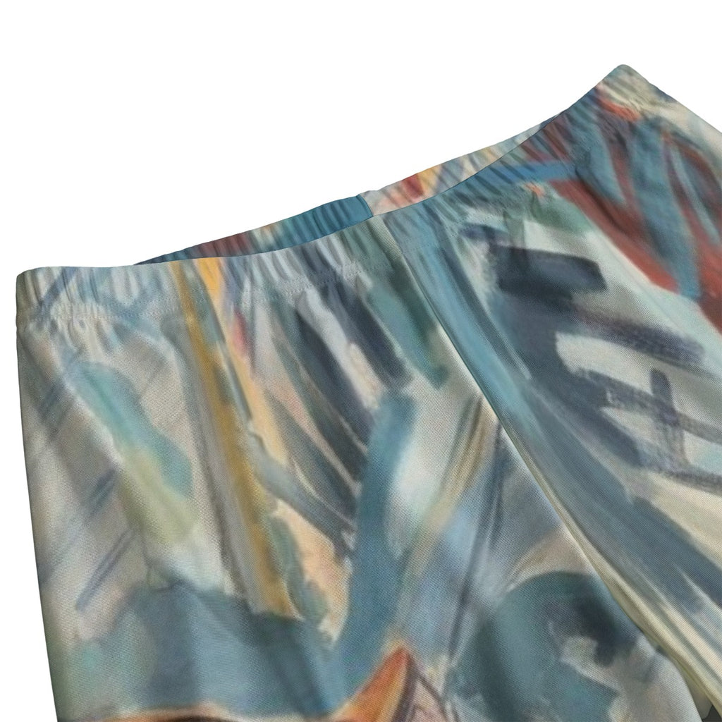 All-Over Print Women's Side Split T-shirt Set