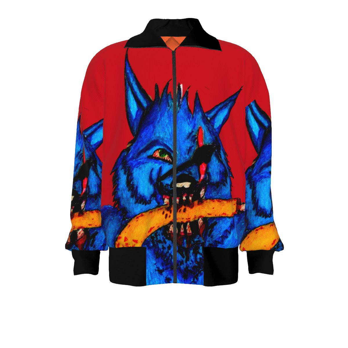 All-Over Print Unisex Knitted Fleece Lapel Outwear