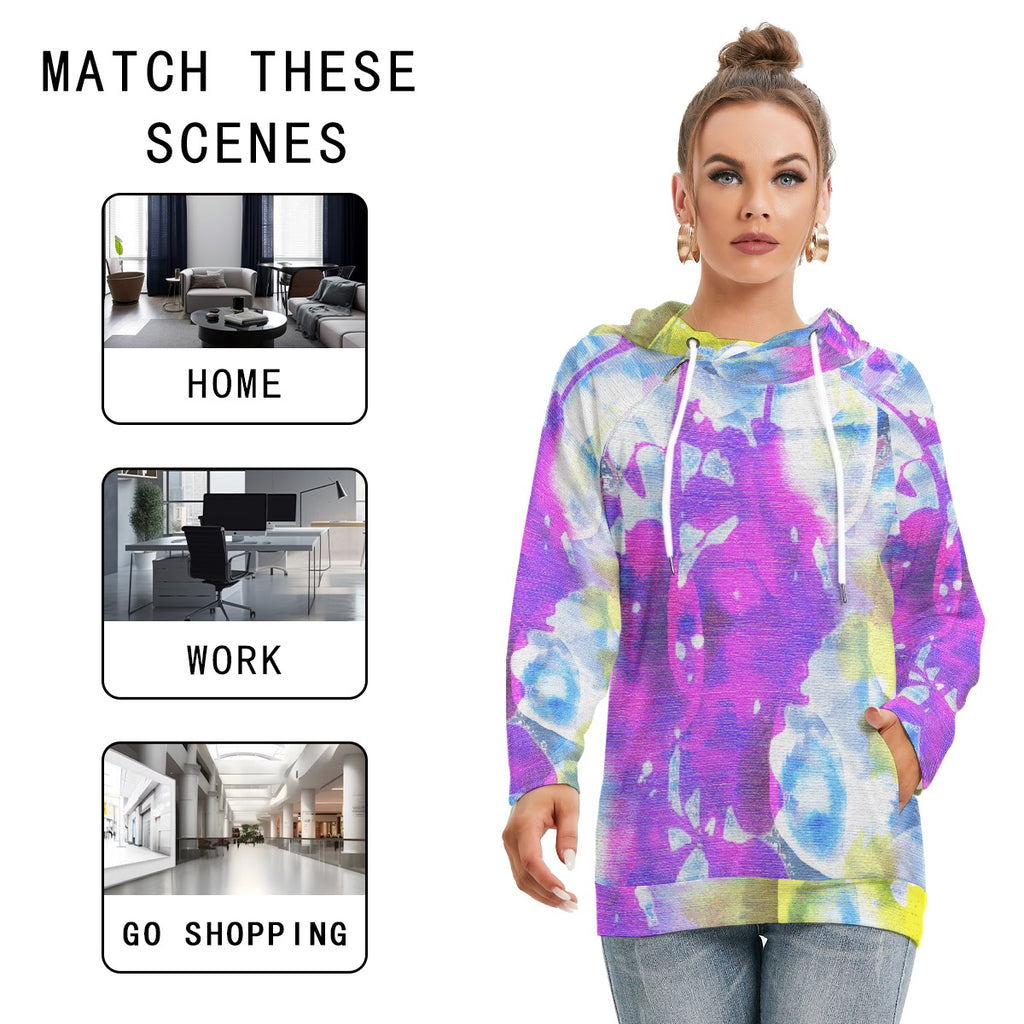 All-Over Print Women's Hoodie With Double Hood