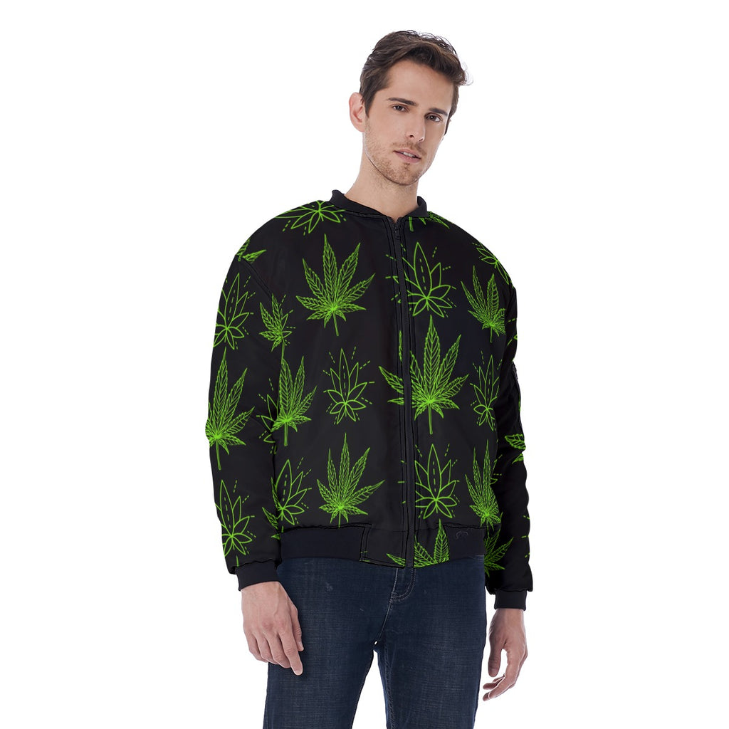 All-Over Print Men's Jacket With Sleeve Pocket