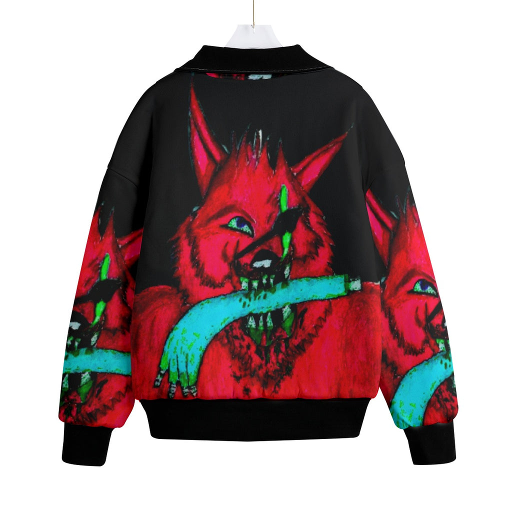 All-Over Print Unisex Knitted Fleece Lapel Outwear