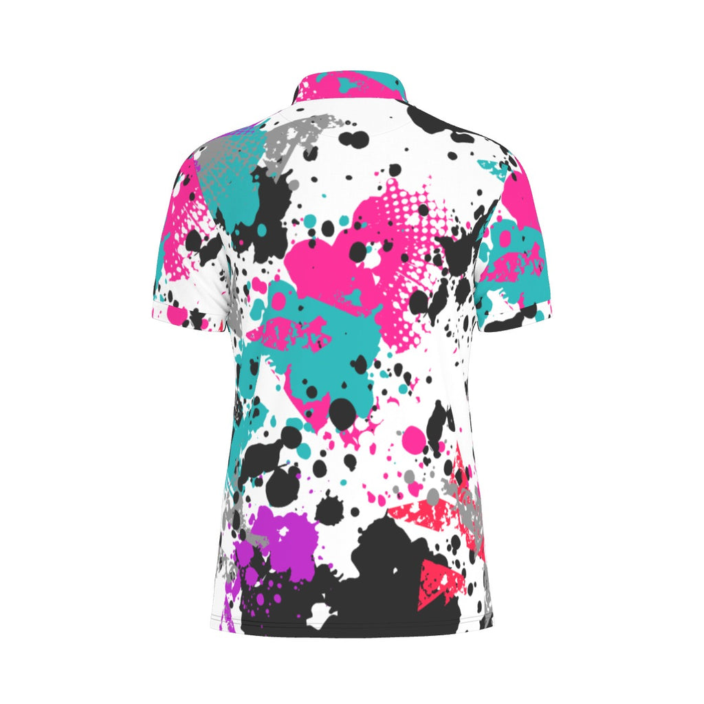 All-Over Print Men's Stretch Collar Polo Shirt