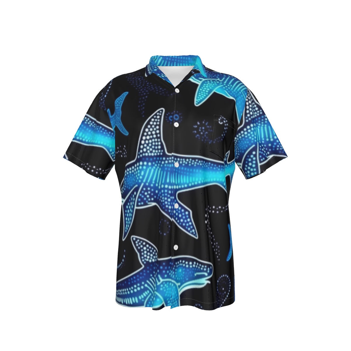 All-Over Print Men's Hawaiian Shirt With Pocket
