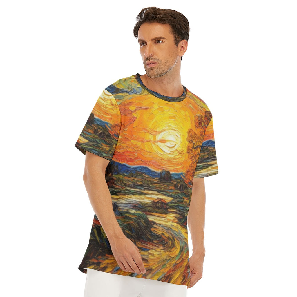 All-Over Print Men's O-Neck T-Shirt | 190GSM Cotton