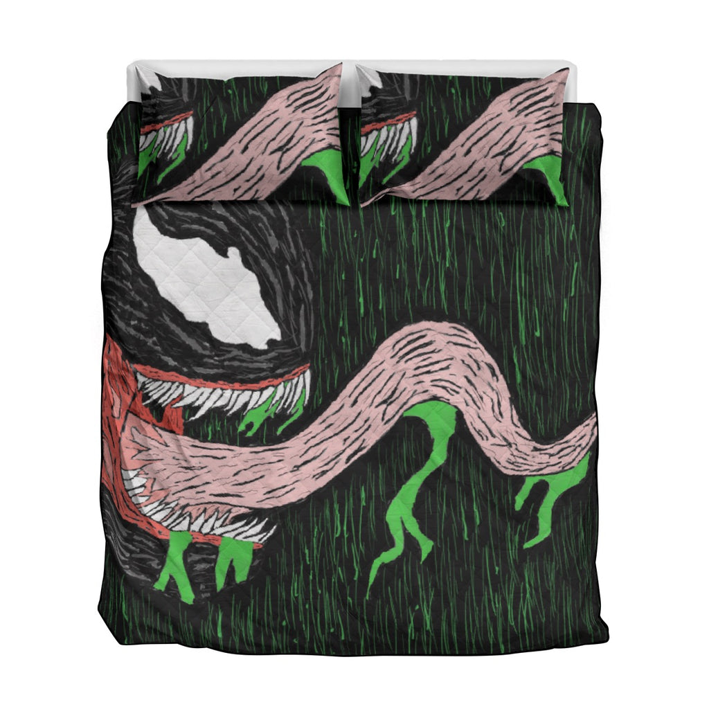 Quilt & Pillow Cases With  Edge-wrapping Strips