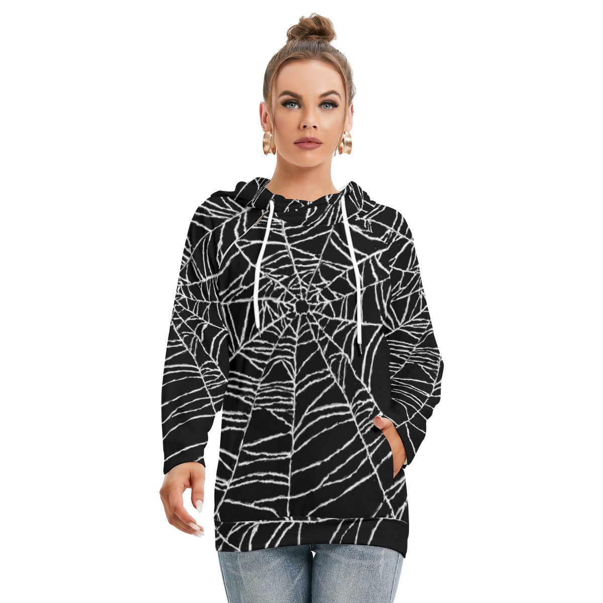 All-Over Print Women's Hoodie With Double Hood