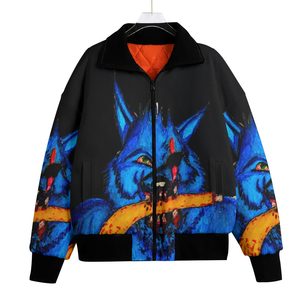All-Over Print Unisex Knitted Fleece Lapel Outwear