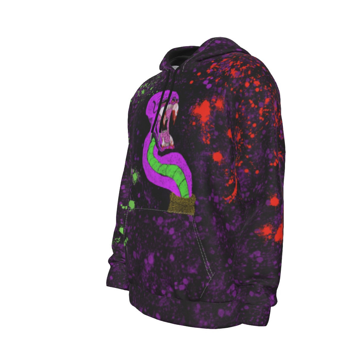 All-Over Print Men's Thicken Pullover Hoodie With Inner Hood