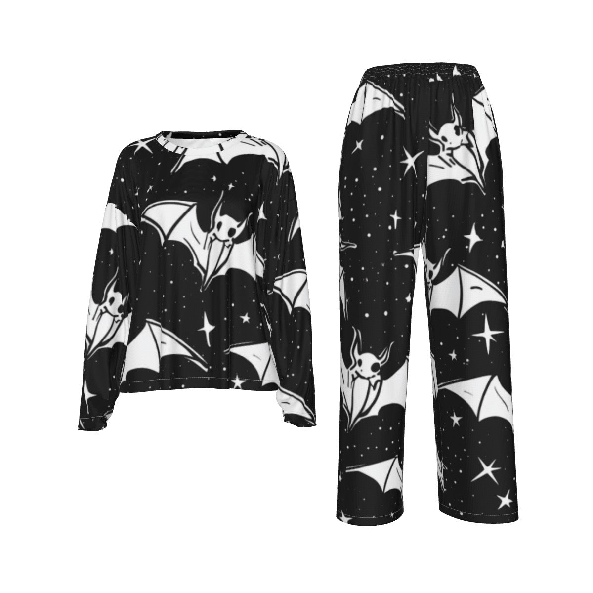 All-Over Print Women's Casual Long-Sleeves Trouser Suit