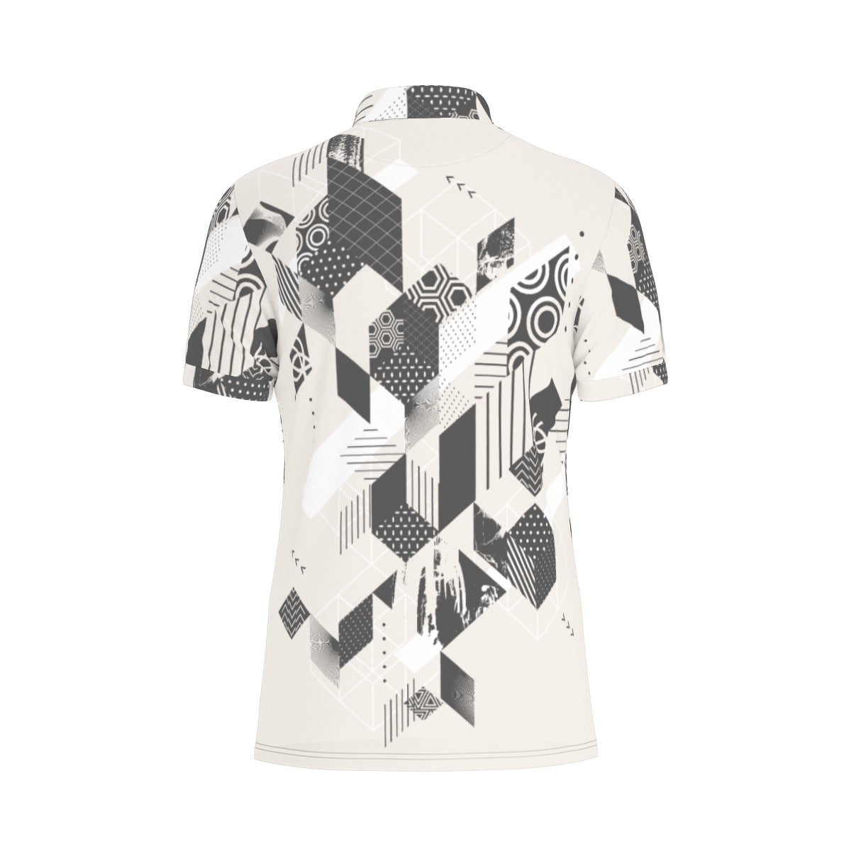 All-Over Print Men's Stretch Collar Polo Shirt