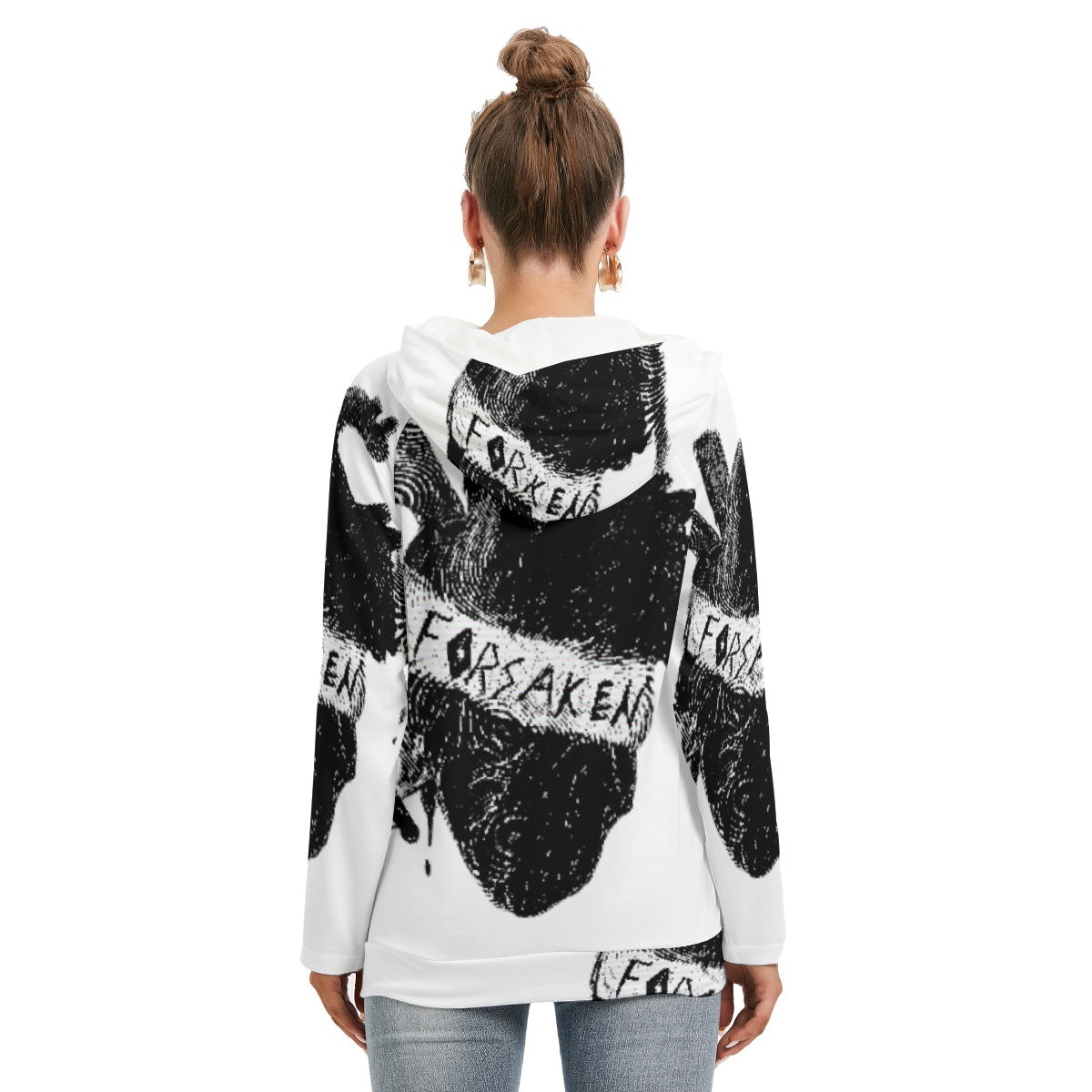 All-Over Print Women's Hoodie With Double Hood