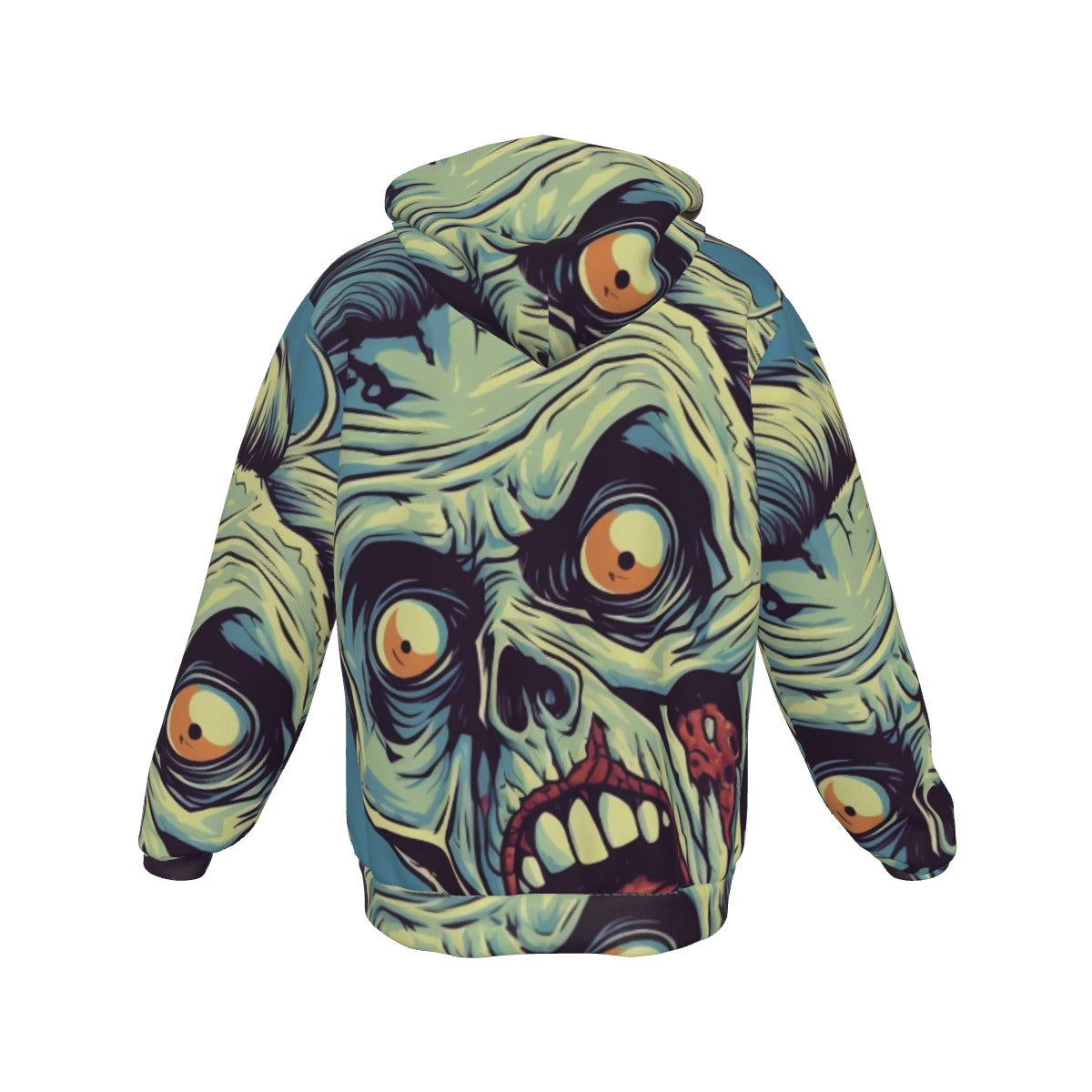 All-Over Print Zip Up Hoodie With Pocket