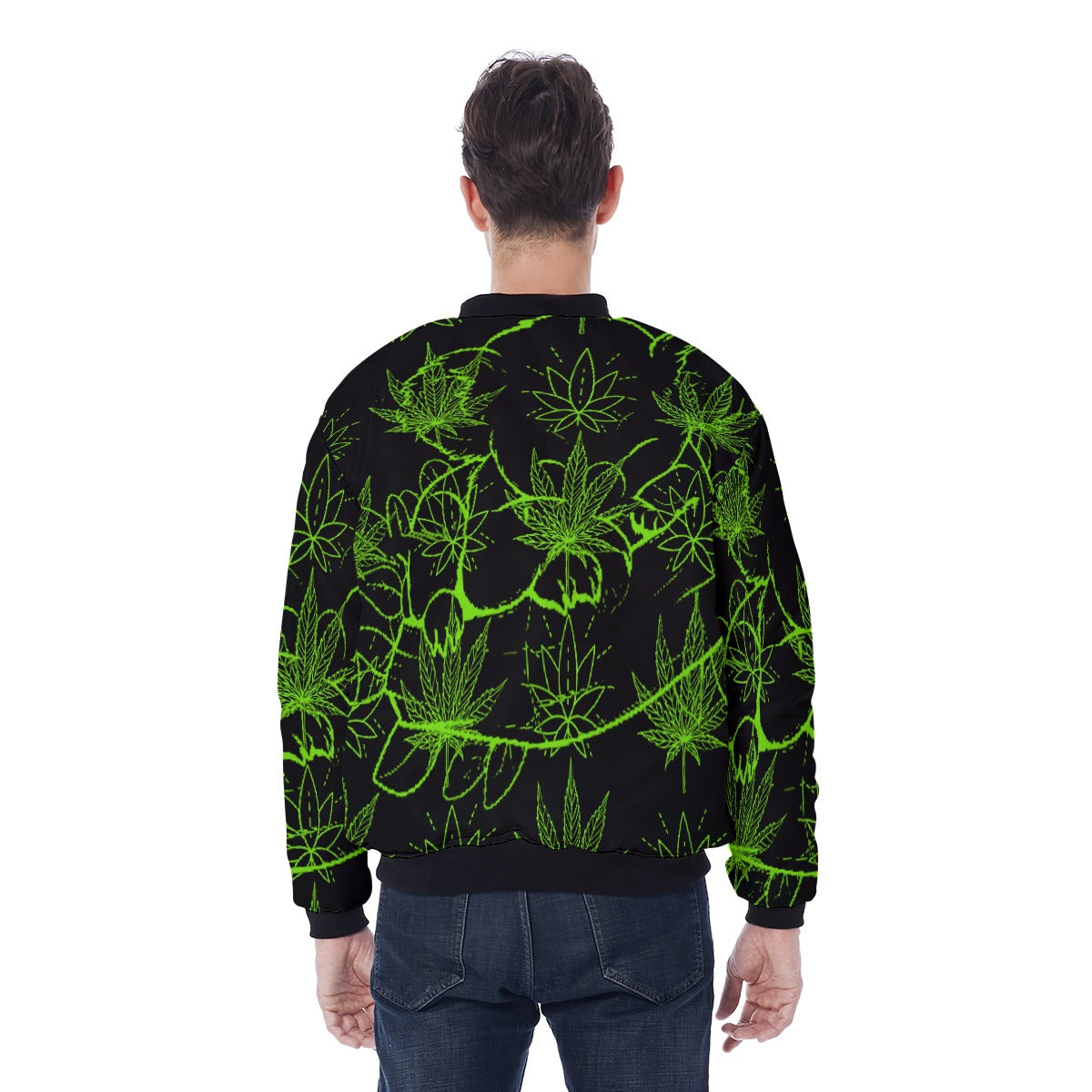 All-Over Print Men's Jacket With Sleeve Pocket