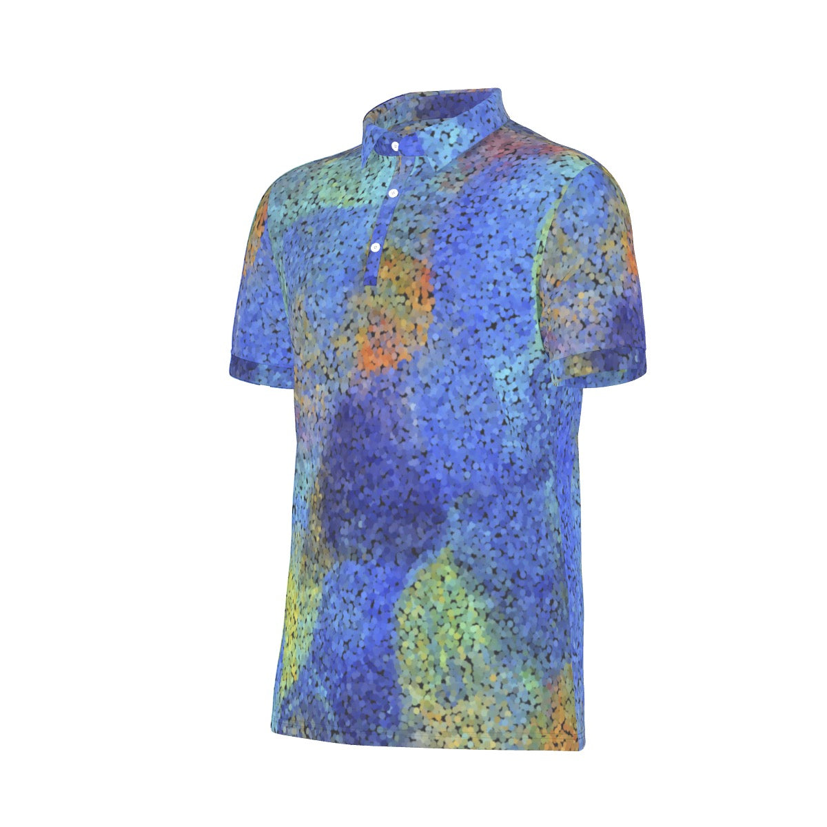 All-Over Print Men's Stretch Collar Polo Shirt