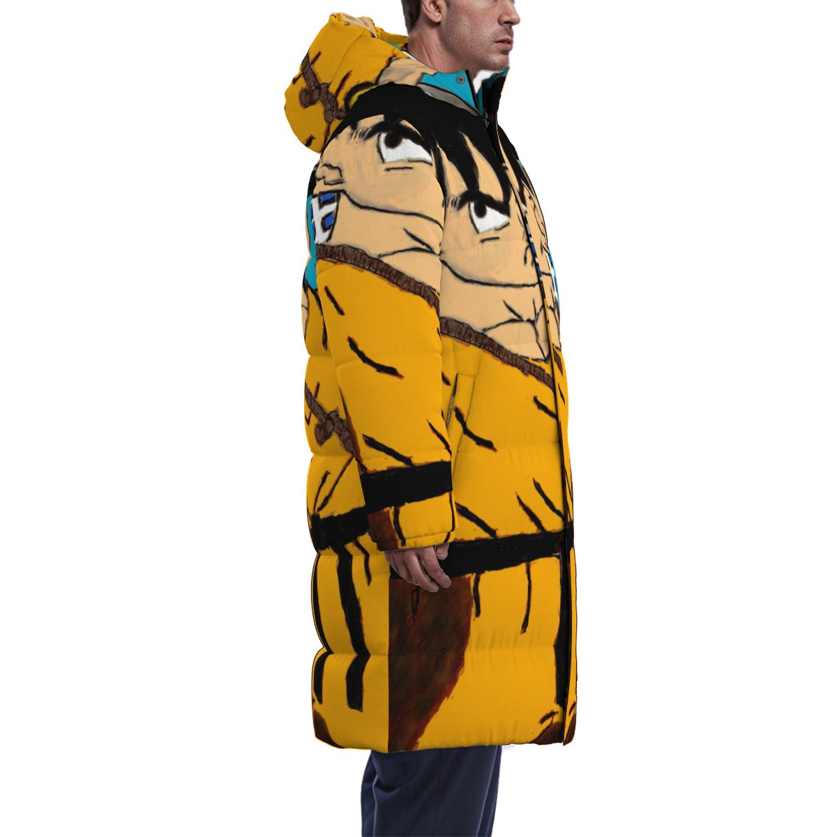 All-Over Print Unisex Long Down Jacket