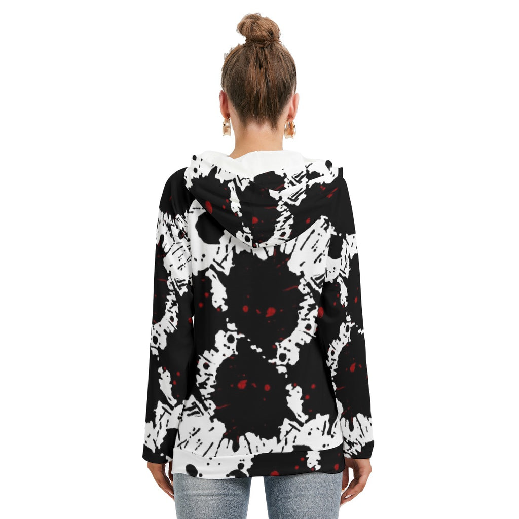 All-Over Print Women's Hoodie With Double Hood