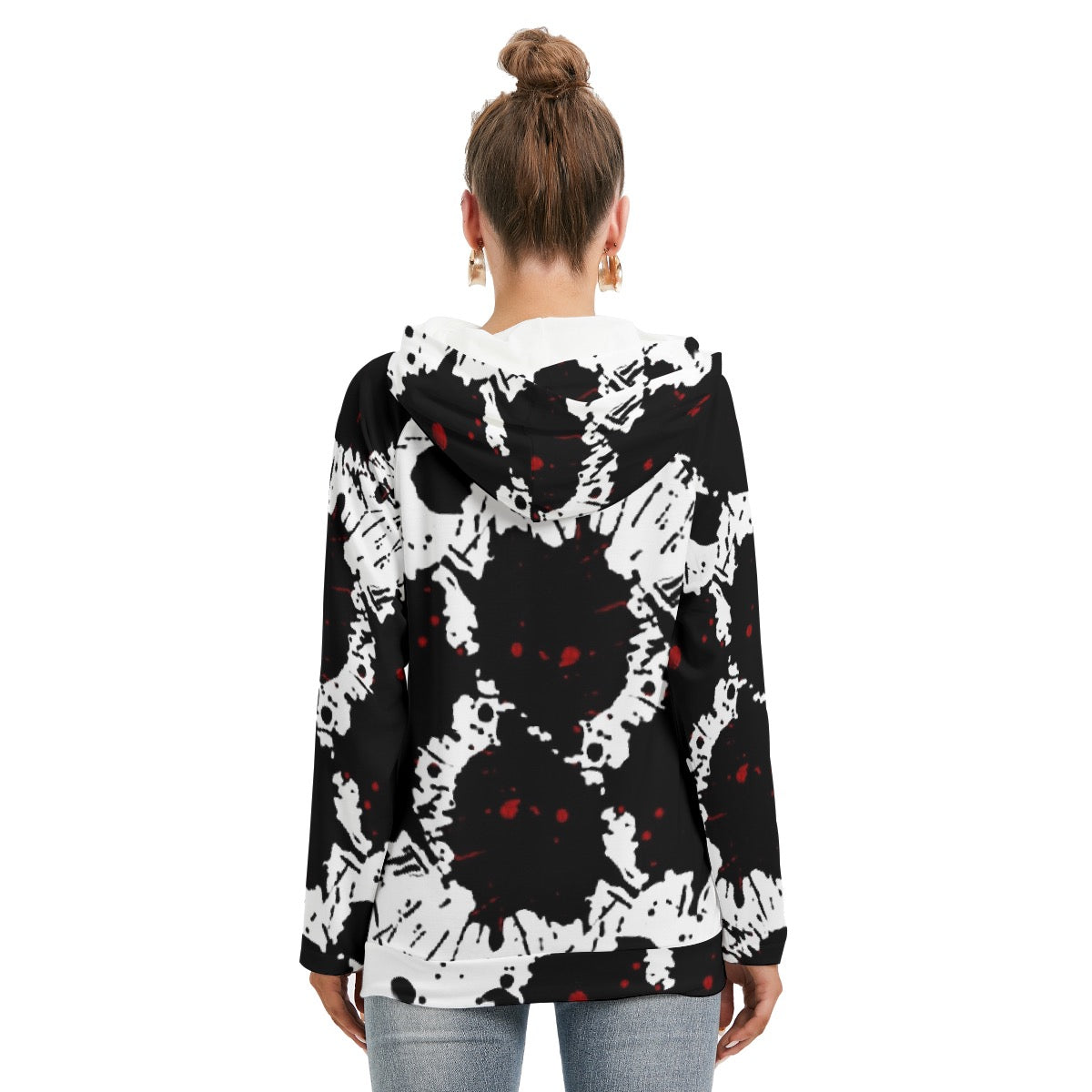 All-Over Print Women's Hoodie With Double Hood