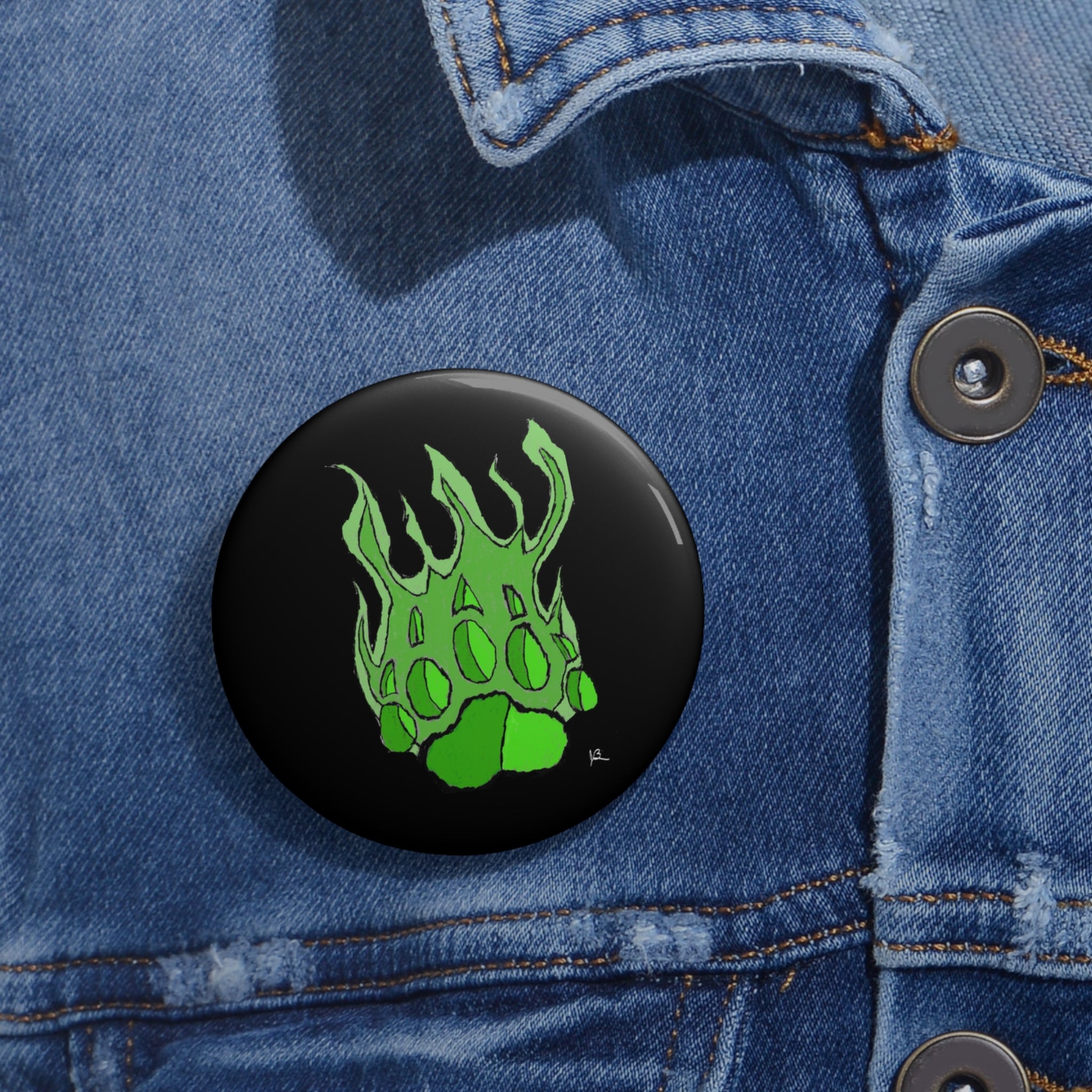 Beast Paw Custom Pin Buttons
